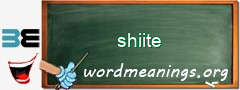 WordMeaning blackboard for shiite